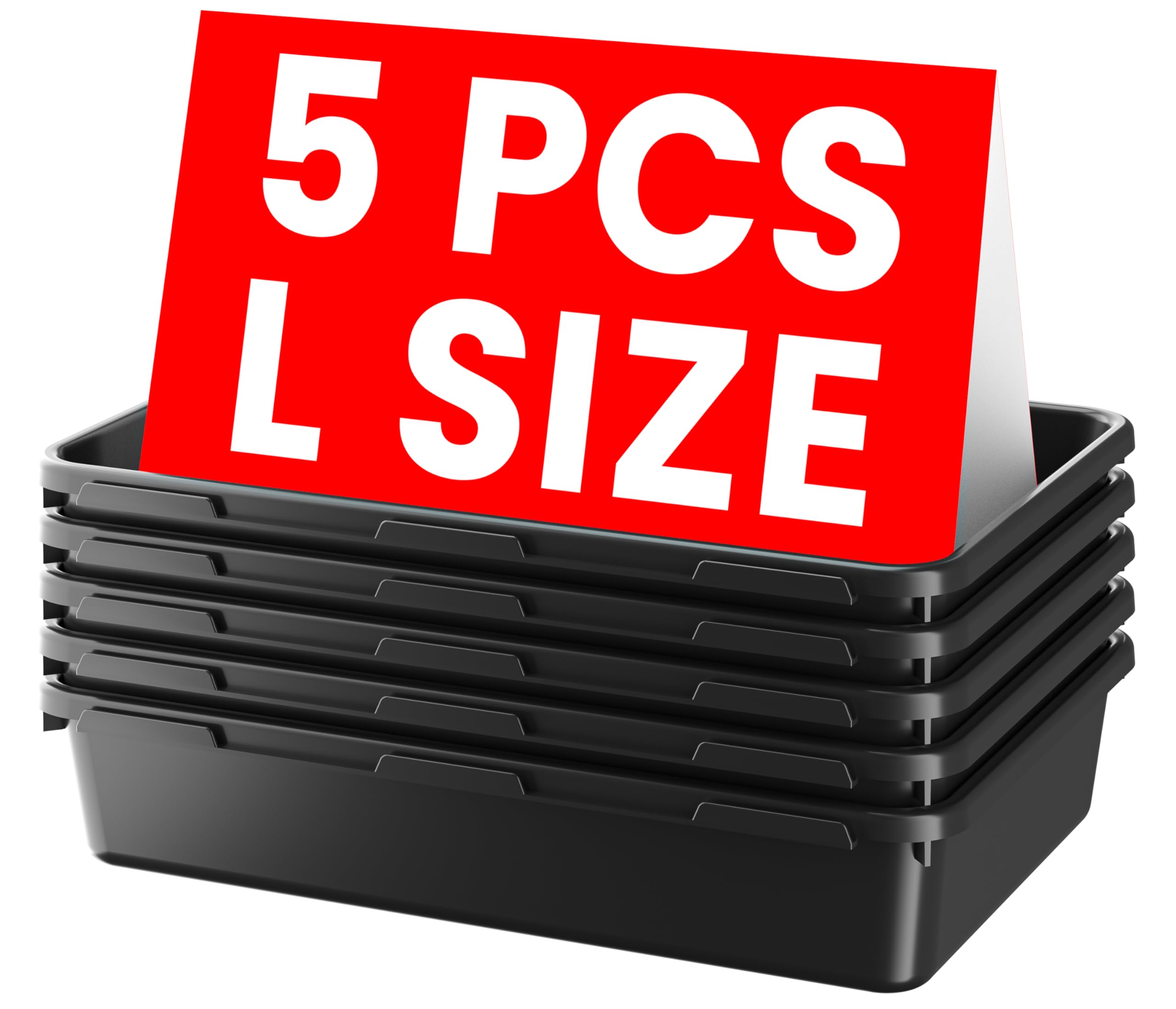 A-LuGei 【More Larger Size】 【69 PCS-5 Size】 Tool Box Organizer Tray Divider Set【Black】 Desk Drawer Organizer Bin, Garage Organization and Storage Toolbox for Rolling Tool Chest Cart Cabinet WorkBench