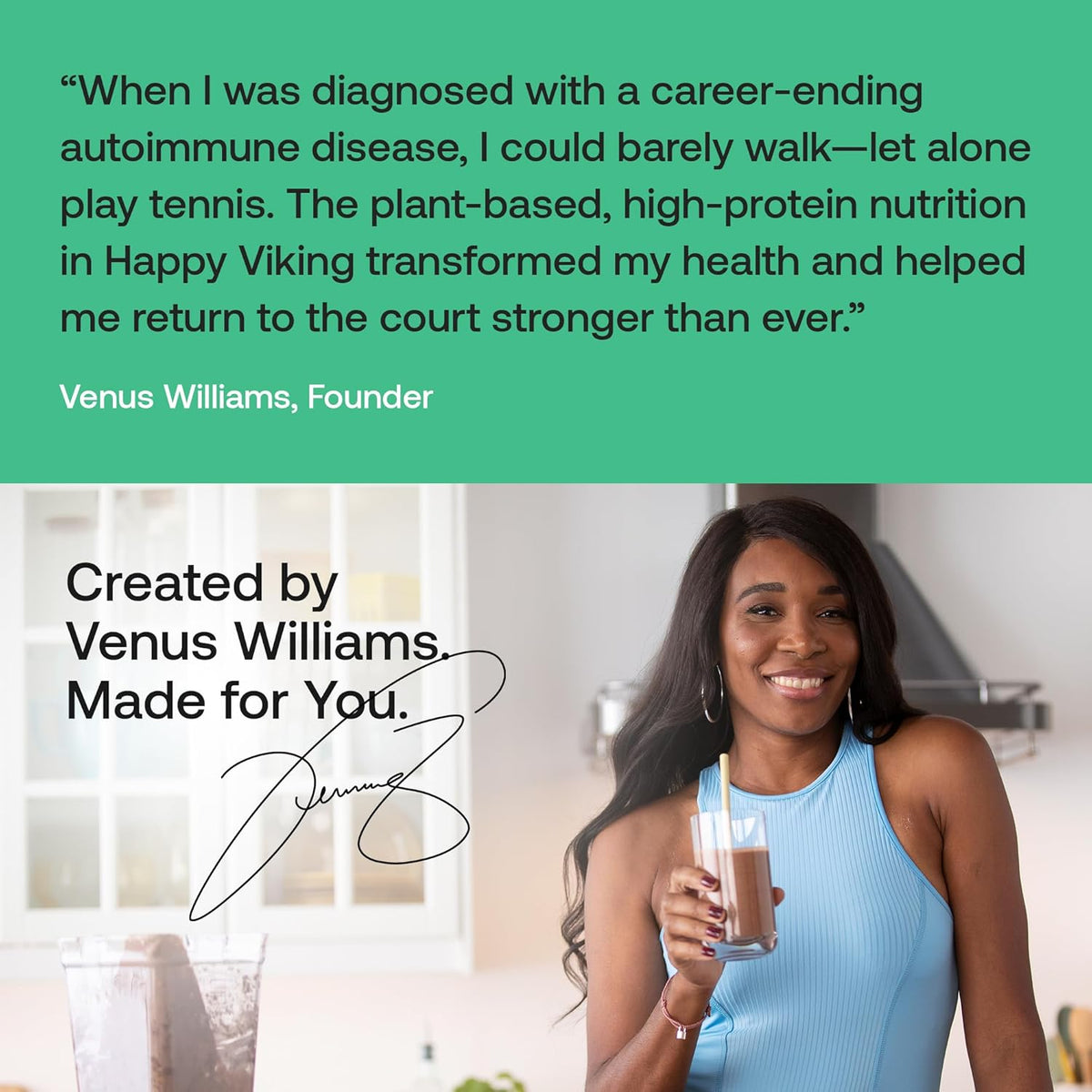 Happy Viking Plant-Based Vegan Protein Powder +100 Superfoods - Vanilla