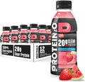 Protein2o Hydration Drink - 2-in-1 Liquid Clear Whey Protein Isolate and Electrolyte Drink - 20g Protein, Vitamins B5, B6 - Post-Workout Recovery - 16.9 Fl Oz - 12 Count Strawberry Watermelon