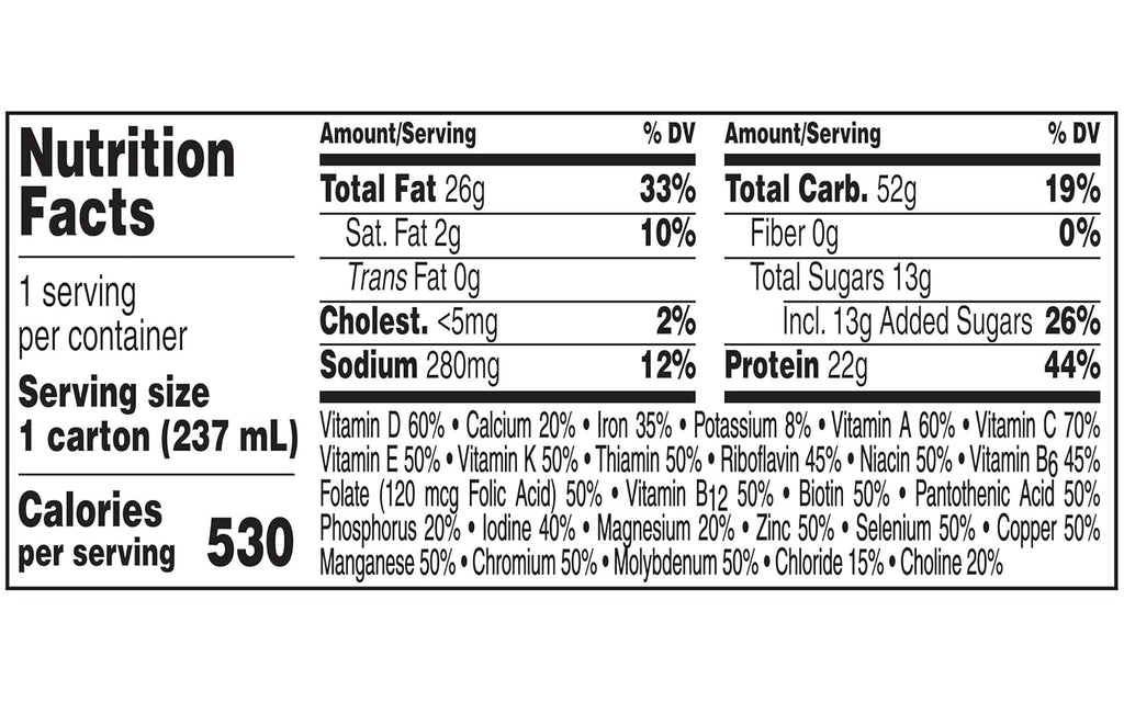 Boost Very High Calorie Nutritional Drink, Very Vanilla, 8 Ounce Box, Pack of 27